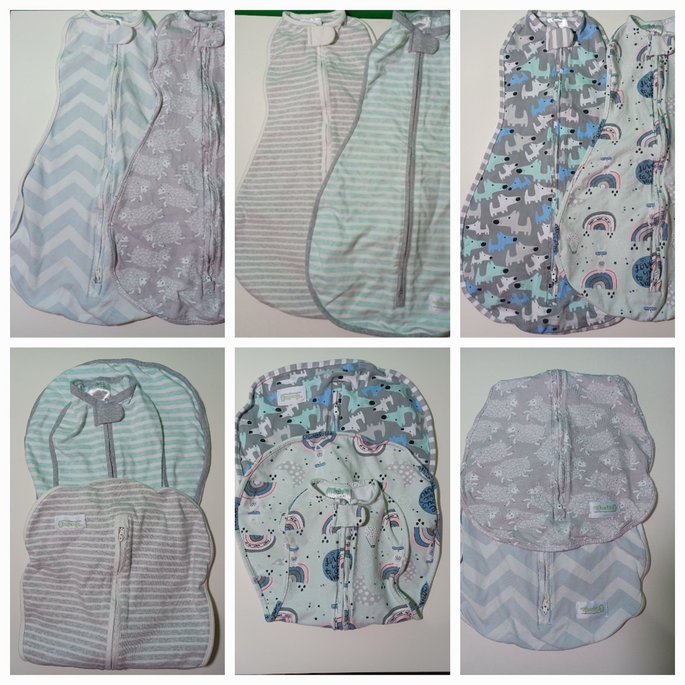Woombie Air Unisex Baby Swaddle Vented Sleep Sack  0-3 Months set of 6